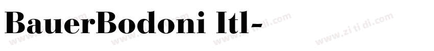 BauerBodoni Itl字体转换